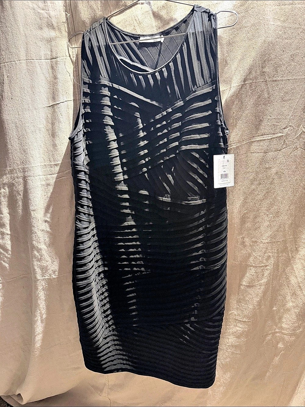 Calvin Klein Women's Geometric Mini Dress Black 18W NWT